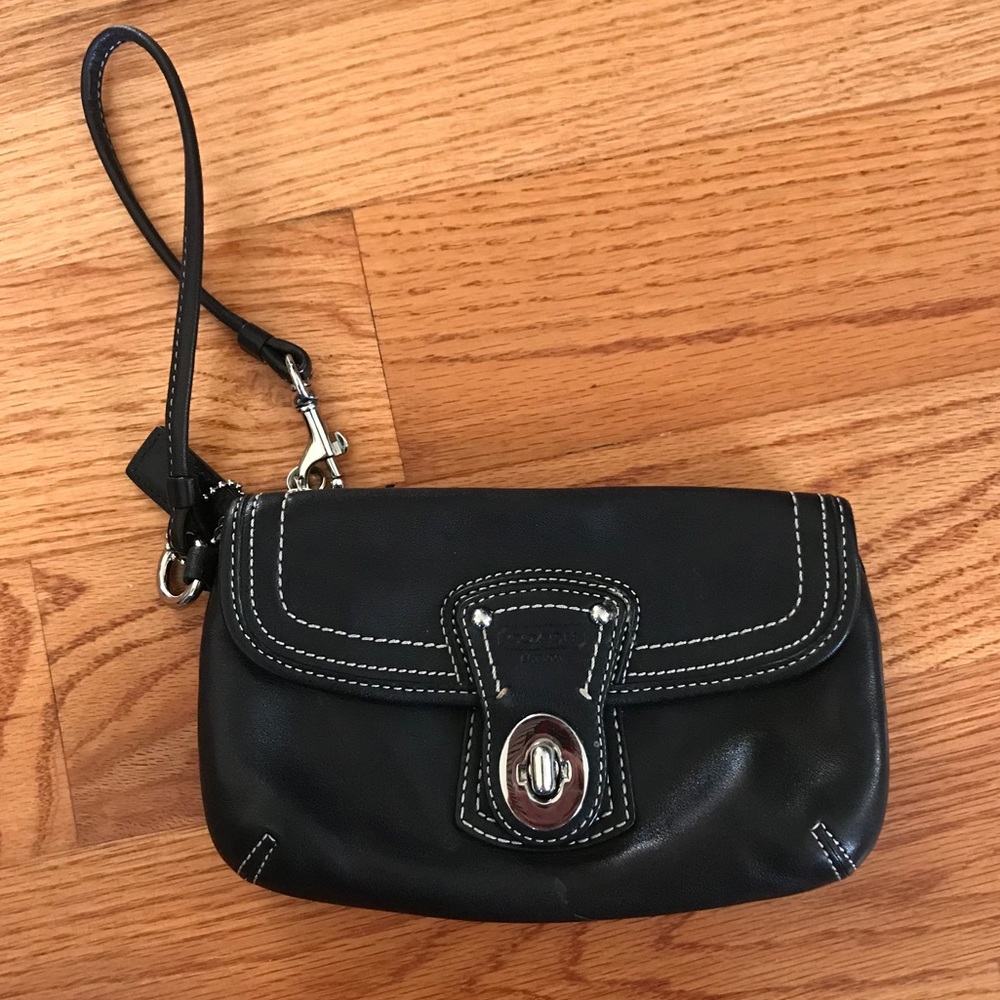 Leather Coach clutch